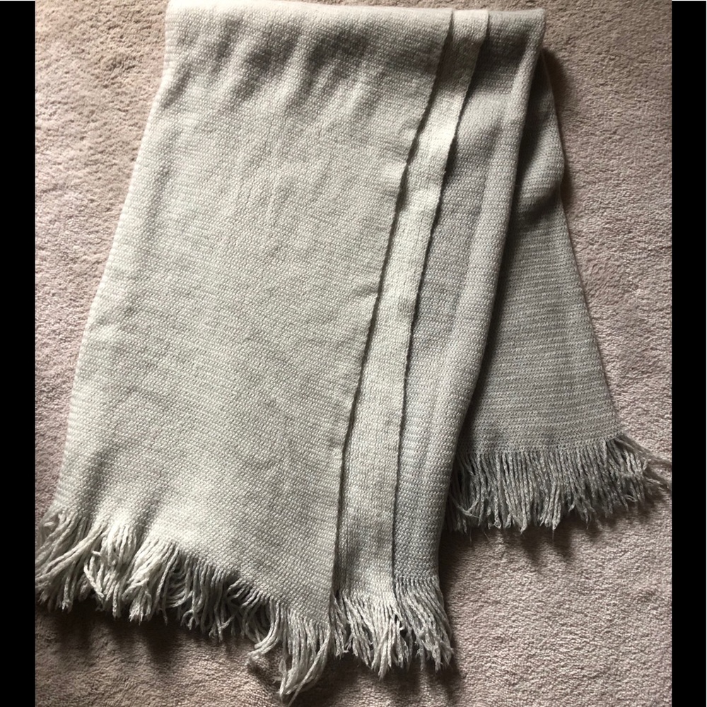 Mark & Graham Gray Colorblock Throw